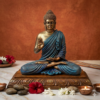 Gautam Buddha Sculpture 15 Inches - Copper