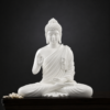 Gautam Buddha Sculpture 15 Inches - White