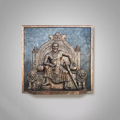 Chatrapati Shivaji Maharaj Sitting Sinhasan Pose Wall Mural