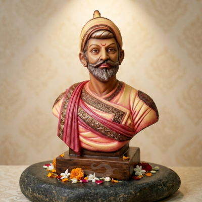 Chatrapati Shivaji Maharaj Sculpture Half Body Multicolour