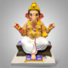 5 Inches Goad Ganesh - White