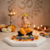 5 inch Goad Ganpati - Orange