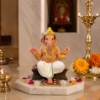 5 inch Goad Ganpati - White