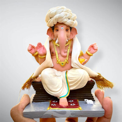 5 inch Goad Ganpati with cloths