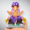 5 inch Goad Ganpati with cloths - Purple