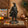 12 Inches Chhatrapati Shivaji Maharaj Statue - Black