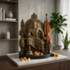 Chhatrapati Shivaji Maharaj Black & Copper Polyresin Sculpture 18 Inches - Copper