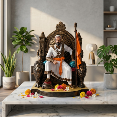 Chhatrapati Shivaji Maharaj Multicolour Polyresin Statue 18 Inches