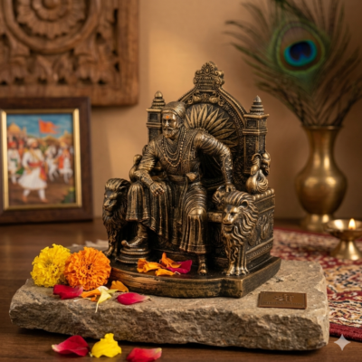 Chhatrapati Shivaji Maharaj Black & Copper Idol 4.5 Inches