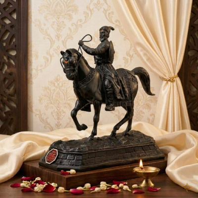 Ashwarudh Chatrapati Shivaji Maharaj Sculpture 12 Inches
