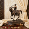 Ashwarudh Chatrapati Shivaji Maharaj Sculpture 12 Inches - Copper